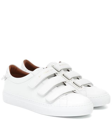 givenchy women's white leather sneakers|Givenchy white high top sneakers.